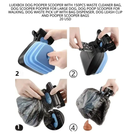 Recogedor de excrementos de perro para perros grandes